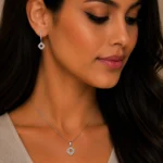نیم ست نقره زنانه مدل NWE K40 - Image 2
