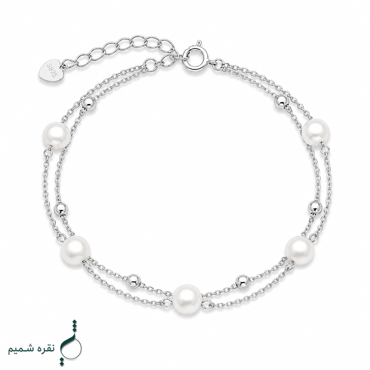 006 copy دستبند نقره زنانه مدل DEF K47 - Image 1