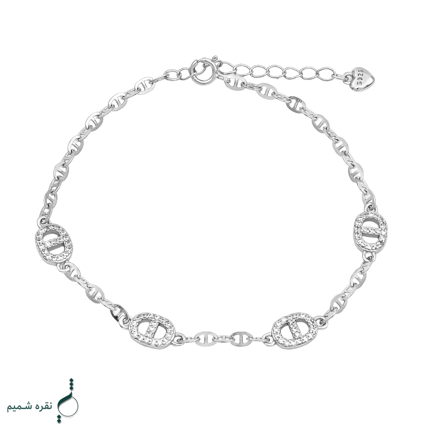 015 copy دستبند نقره زنانه مدل DEF K55 - Image 1