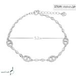دستبند نقره زنانه مدل DEF K55 - Image 2