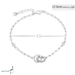 دستبند نقره زنانه مدل DEF K56 - Image 2