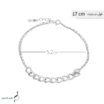 دستبند نقره زنانه مدل DEF K70 - Image 3