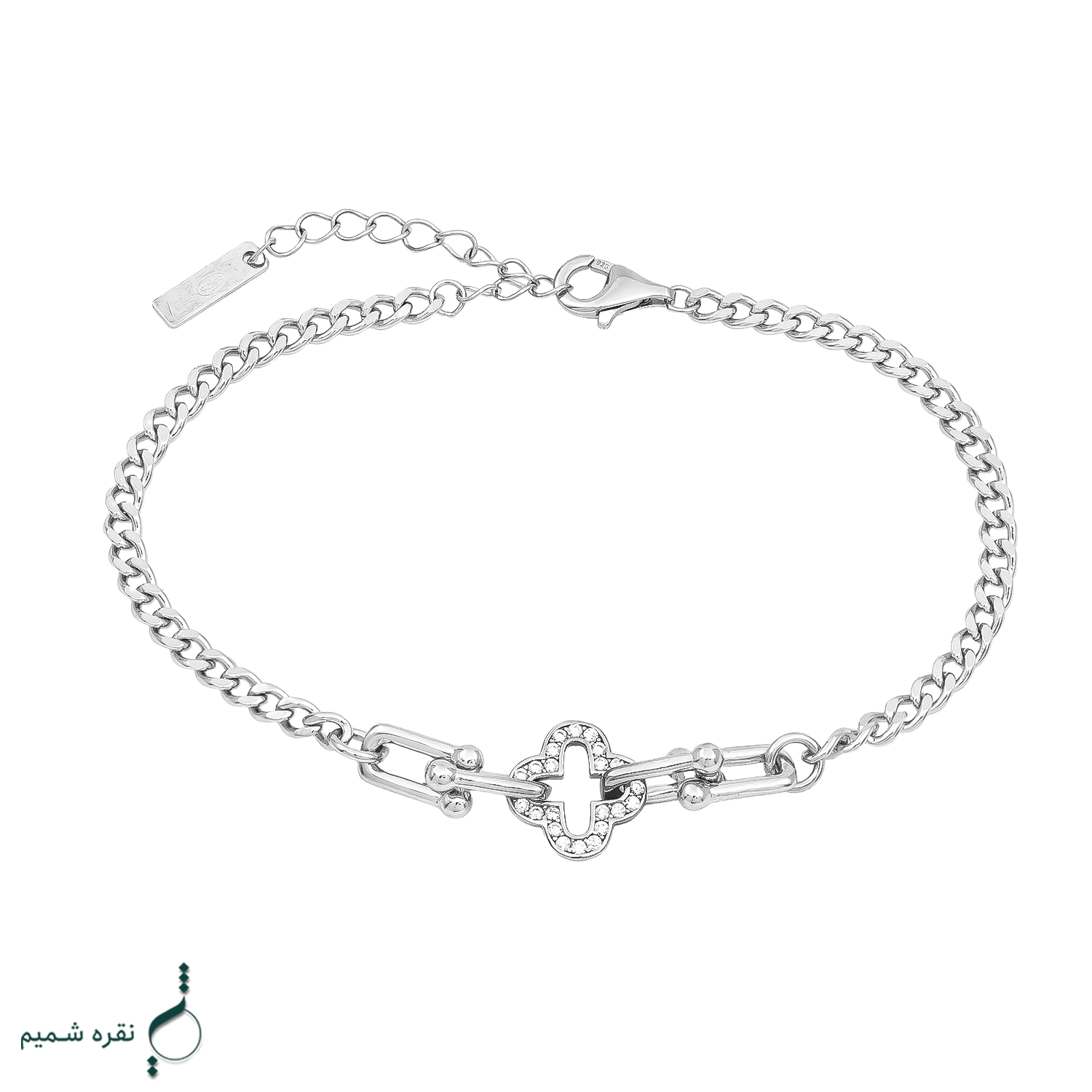 020 copy دستبند نقره زنانه مدل DEF K59 - Image 1