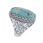 انگشتر مردانه نقره فیروزه اصل نیشابور مدل ANA-M04 - Image 3