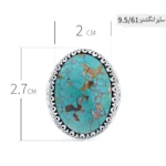انگشتر مردانه نقره فیروزه اصل نیشابور مدل ANA-M04 - Image 4
