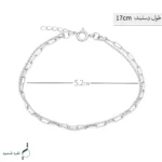 دستبند نقره زنانه مدل DEF K49 - Image 2
