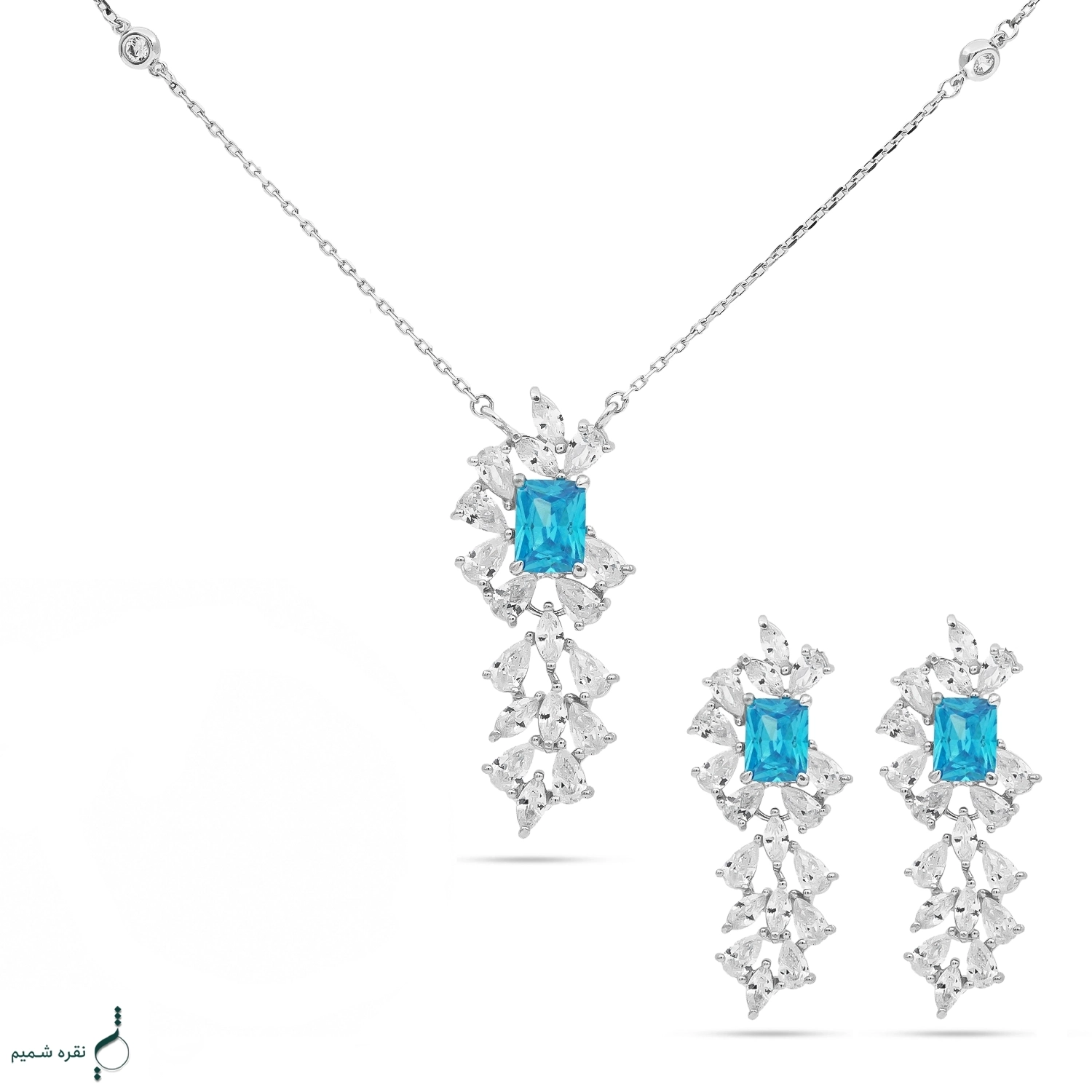 1-21 نیم ست نقره زنانه مدل NWE K59 - Image 1