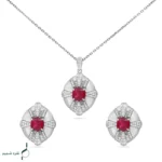 نیم ست نقره زنانه مدل NWE K55