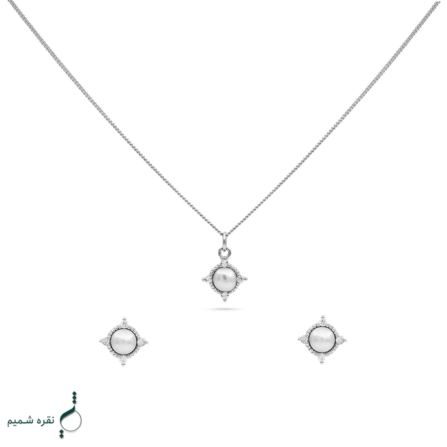 1 نیم ست نقره زنانه مدل NWE K49 - Image 1