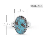 انگشتر مردانه نقره فیروزه اصل نیشابور مدل ANA-M01 - Image 3