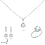 نیم ست نقره زنانه مدل NWE K39