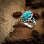 انگشتر مردانه نقره فیروزه نیشابور مدل ANA-M08 - Image 2