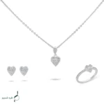 نیم ست نقره زنانه مدل NWE K45