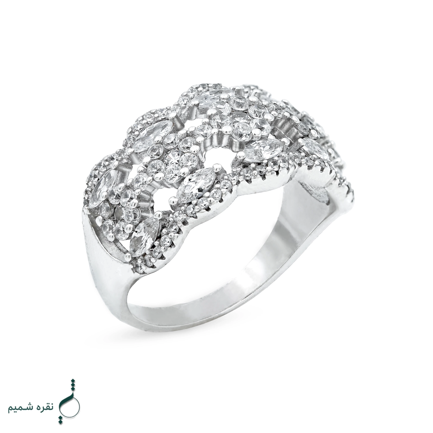 1 1 انگشتر نقره زنانه مدل AWO-K01 - Image 1