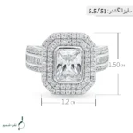 انگشتر نقره زنانه مدل AWO-K02 - Image 4