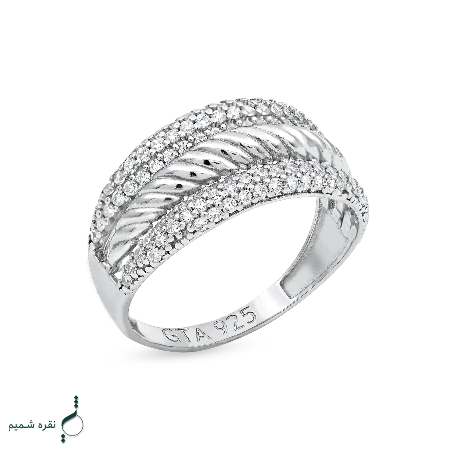 10 انگشتر نقره زنانه مدل AWO-K16 - Image 1