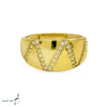 انگشتر نقره زنانه روکش طلا مدل AWO-K40 - Image 2
