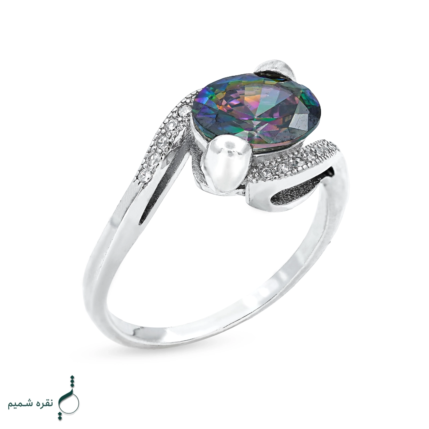 2 2 انگشتر نقره زنانه مدل AWO-K08 - Image 1