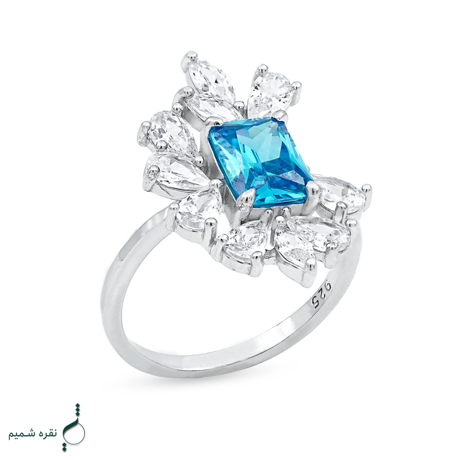 2 انگشتر نقره زنانه مدل AWO-K09 - Image 1