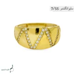 انگشتر نقره زنانه روکش طلا مدل AWO-K40 - Image 3