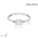 انگشتر نقره زنانه مدل AWO-K34 - Image 4