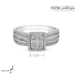 انگشتر نقره زنانه مدل AWO-K121 - Image 4