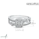 انگشتر نقره زنانه مدل AWO-K115 - Image 4