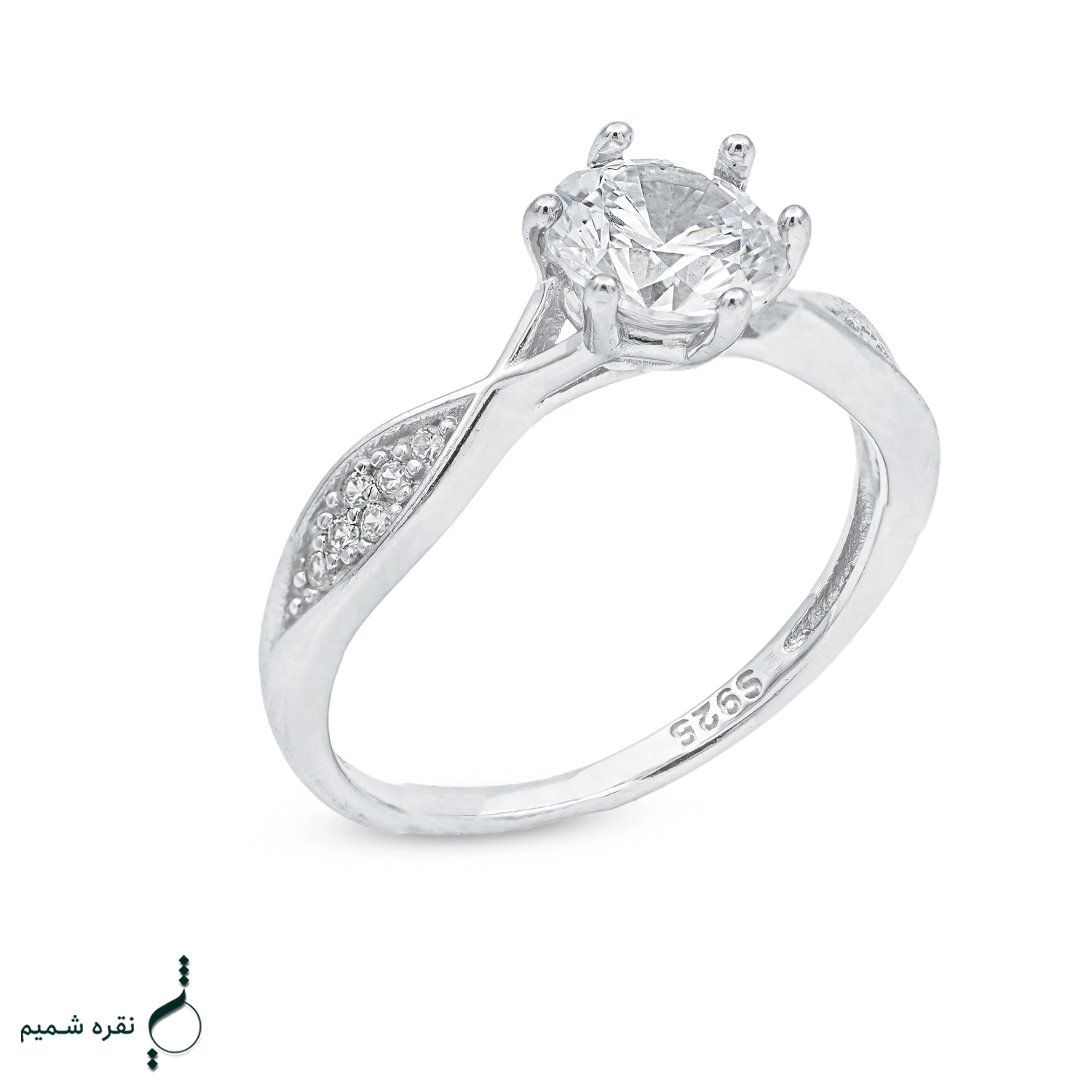 logo1 copy 2.3 copy jadid 01236 انگشتر نقره زنانه مدل AWO-K111 - Image 1