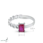 انگشتر نقره زنانه مدل AWO-K37 - Image 4