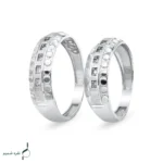 حلقه ست نقره نامزدی زنانه و مردانه مدل HSE K37