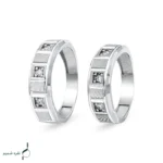 حلقه ست نقره زنانه و مردانه مدل HSE K48