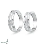 حلقه ست نقره نامزدی زنانه و مردانه مدل HSE K45