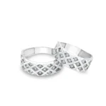 حلقه ست نقره زنانه و مردانه نگین‌دار مدل HSE-K74 - Image 3