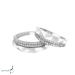 حلقه ست نقره زنانه و مردانه نگین‌دار مدل HSE-K77 - Image 3