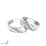حلقه ست نقره زنانه و مردانه نگین‌دار مدل HSE-K88 - Image 3