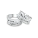 حلقه ست نقره زنانه و مردانه نگین‌دار مدل HSE-K72 - Image 3