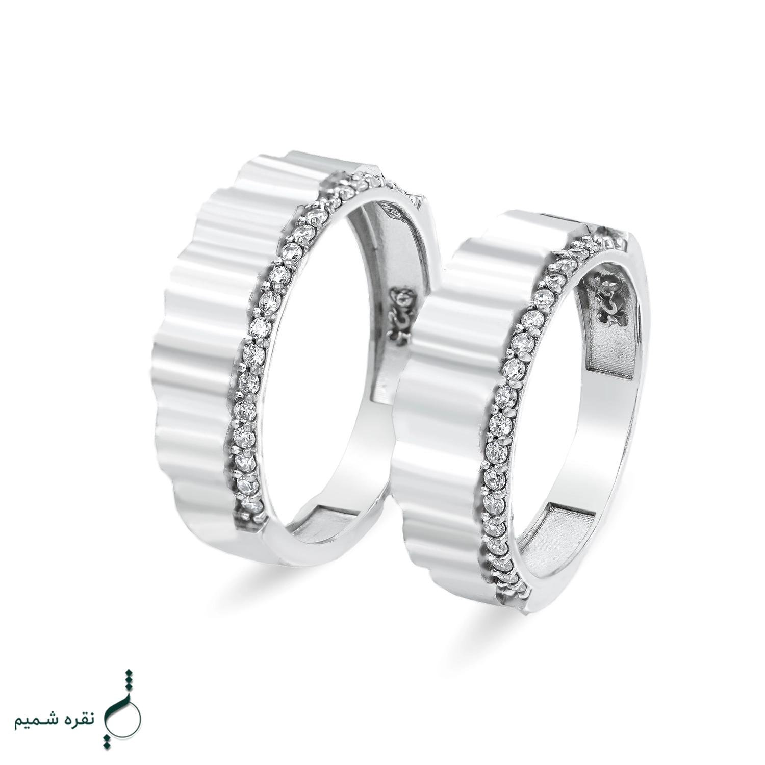 29 حلقه ست نقره نامزدی زنانه و مردانه مدل HSE-K68 - Image 1