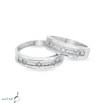 حلقه ست نقره نامزدی زنانه و مردانه مدل HSE K36 - Image 2