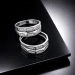حلقه ست نقره نامزدی زنانه و مردانه مدل HSE K44 - Image 2