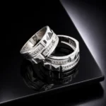 حلقه ست نقره زنانه و مردانه نگین‌دار مدل HSE-K72 - Image 2
