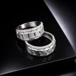 حلقه ست نقره زنانه و مردانه نگین‌دار مدل HSE-K69 - Image 2
