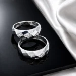 حلقه ست نقره زنانه و مردانه نگین‌دار مدل HSE-K70 - Image 2