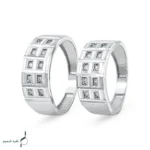 حلقه ست نقره نامزدی زنانه و مردانه مدل HSE K30