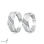 حلقه ست نقره نامزدی زنانه و مردانه مدل HSE K33