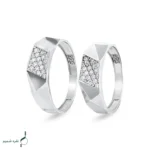 حلقه ست نقره نامزدی زنانه و مردانه مدل HSE K35