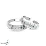 حلقه ست نقره نامزدی زنانه و مردانه مدل HSE K37 - Image 3