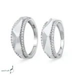 حلقه ست نقره نامزدی زنانه و مردانه مدل HSE K31