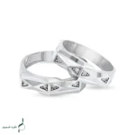 حلقه ست نقره نامزدی زنانه و مردانه مدل HSE K34 - Image 2