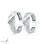 حلقه ست نقره نامزدی زنانه و مردانه مدل HSE K40