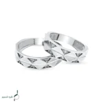 حلقه ست نقره نامزدی زنانه و مردانه مدل HSE K39 - Image 3